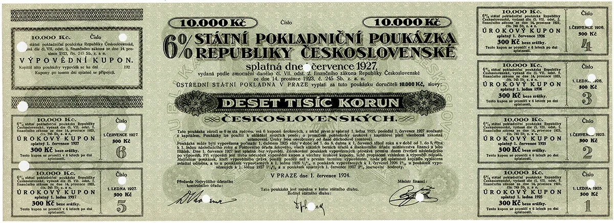 Státní pokladniční poukázky, 1919 - 1939 — 1