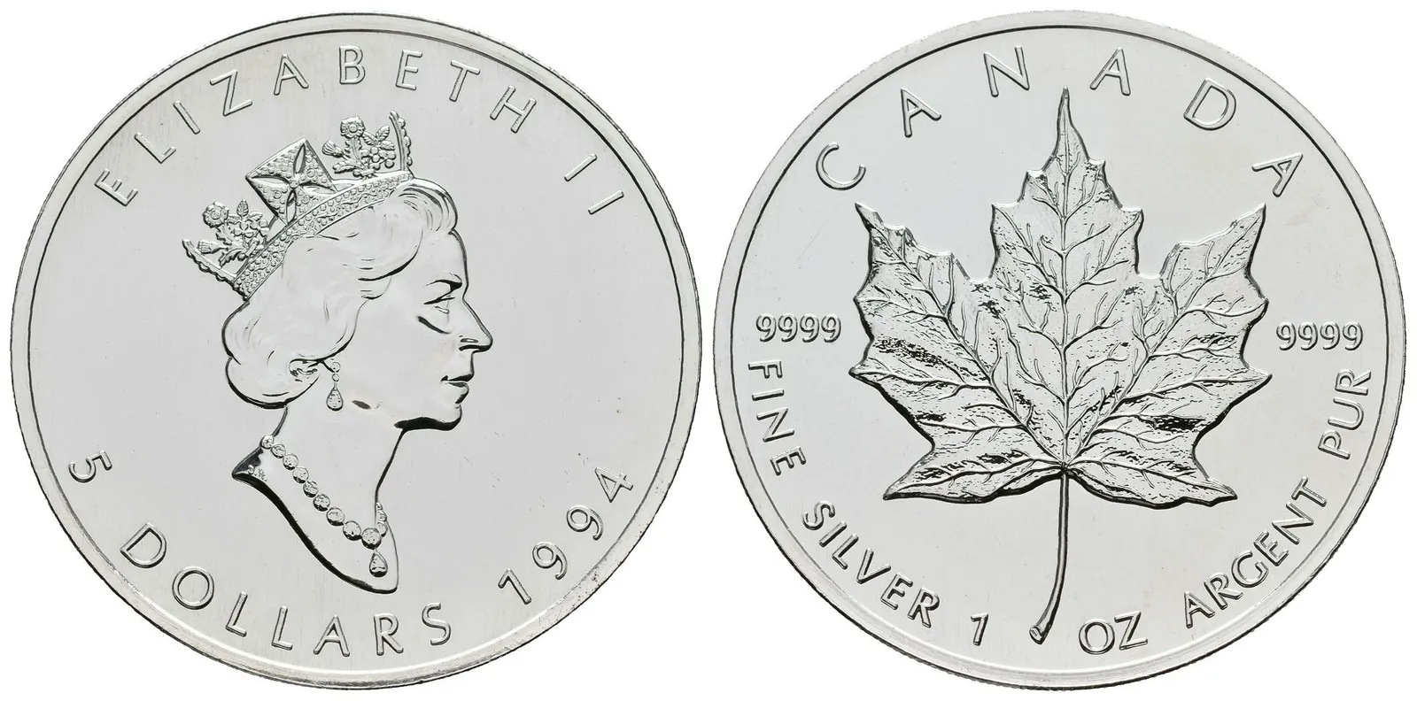 Kanada, 5 Dollars 1994 - Maple Leaf