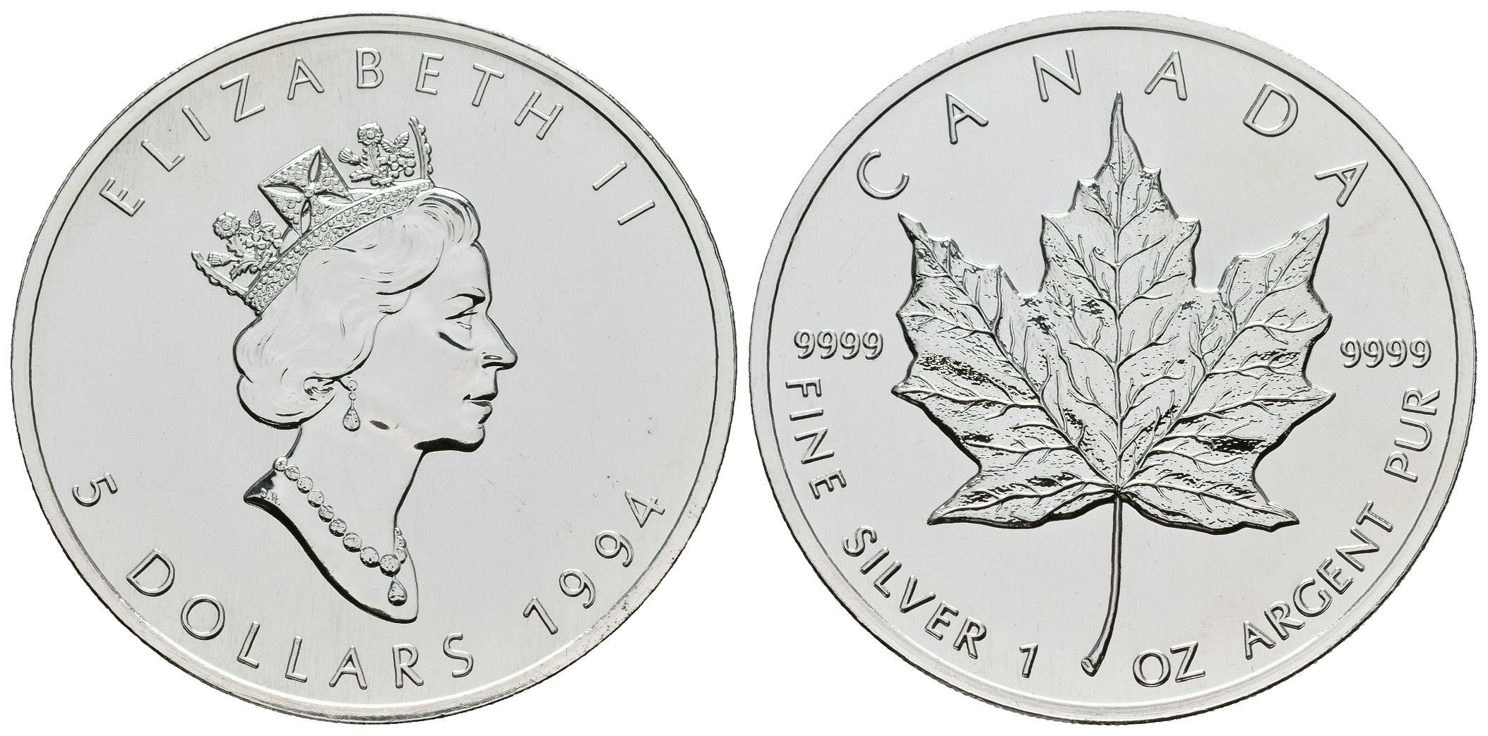 Kanada, 5 Dollars 1994 - Maple Leaf