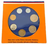 Sada oběžných mincí 1990 - v etui, nep. opotřebovaný přebal_7 ks — 2
