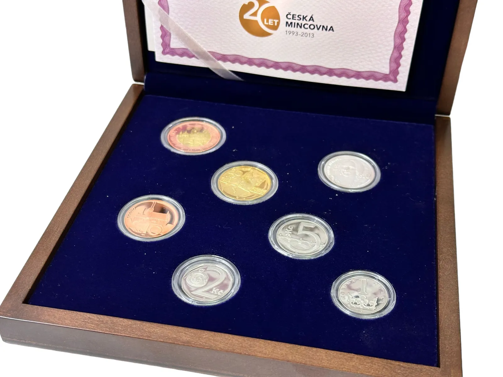 Ročníková sada mincí 2013 - PROOF, drevo