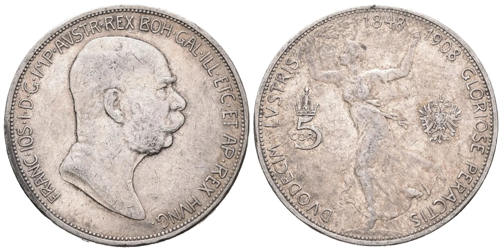 5 Koruna 1908 - jubilejní