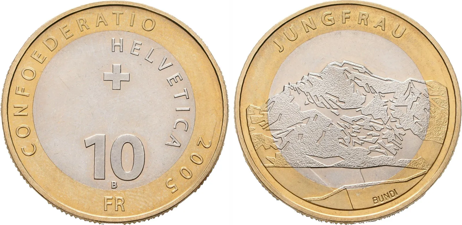 Švýcarsko, 10 Frank 2005 - Jungfrau