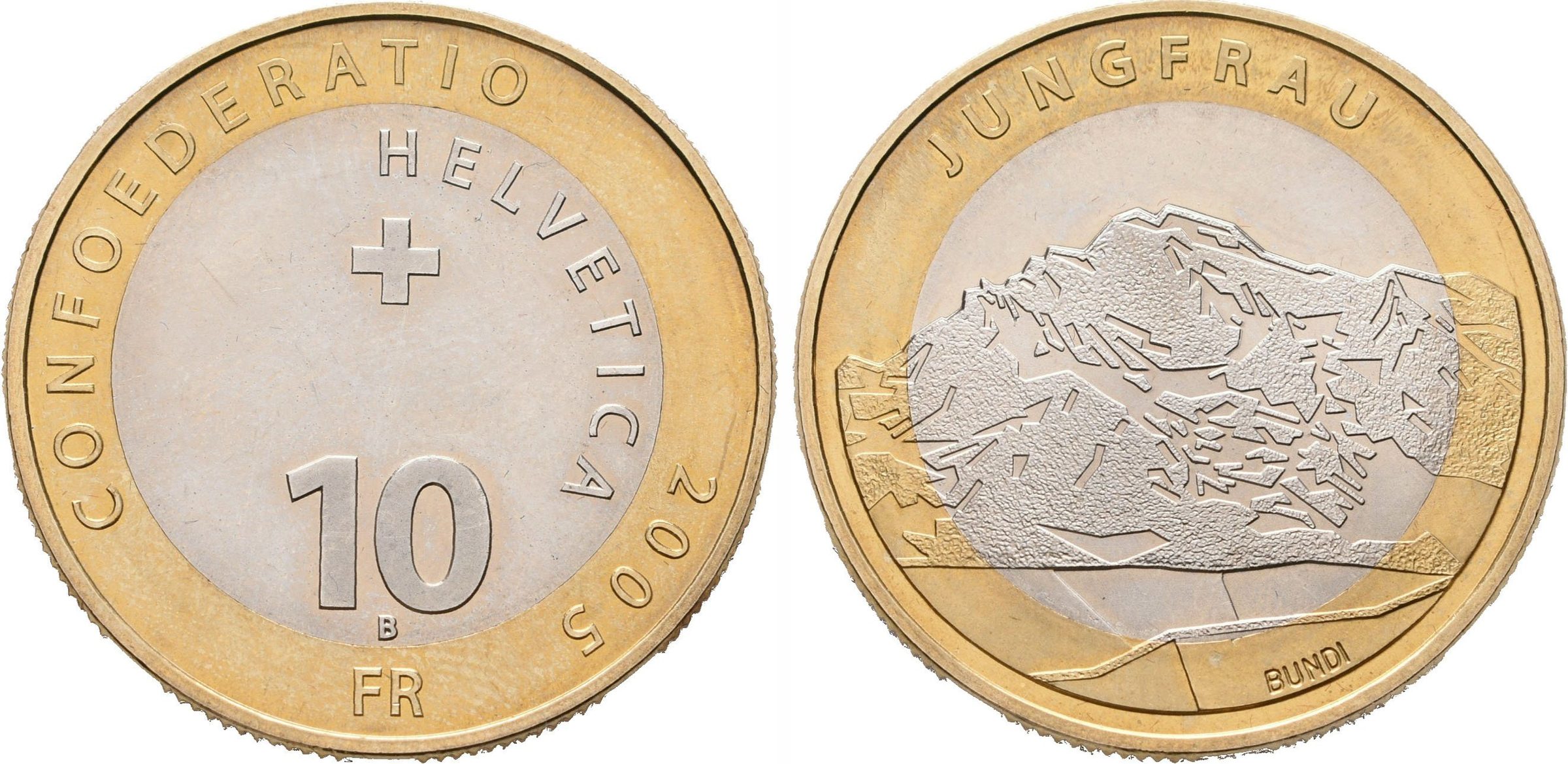 Švýcarsko, 10 Frank 2005 - Jungfrau