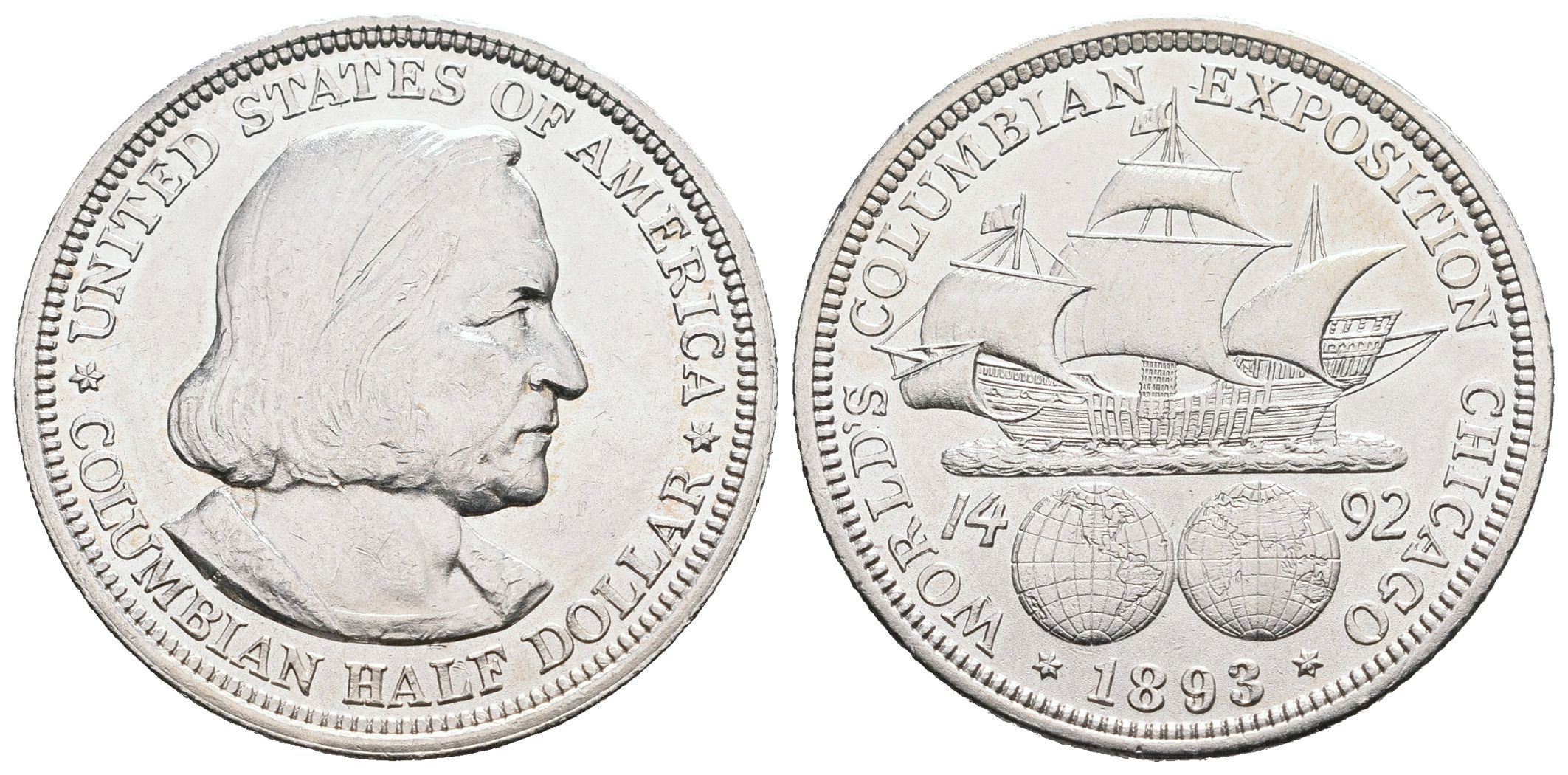 USA, 1/2 Dollar 1893 - Kolumbus