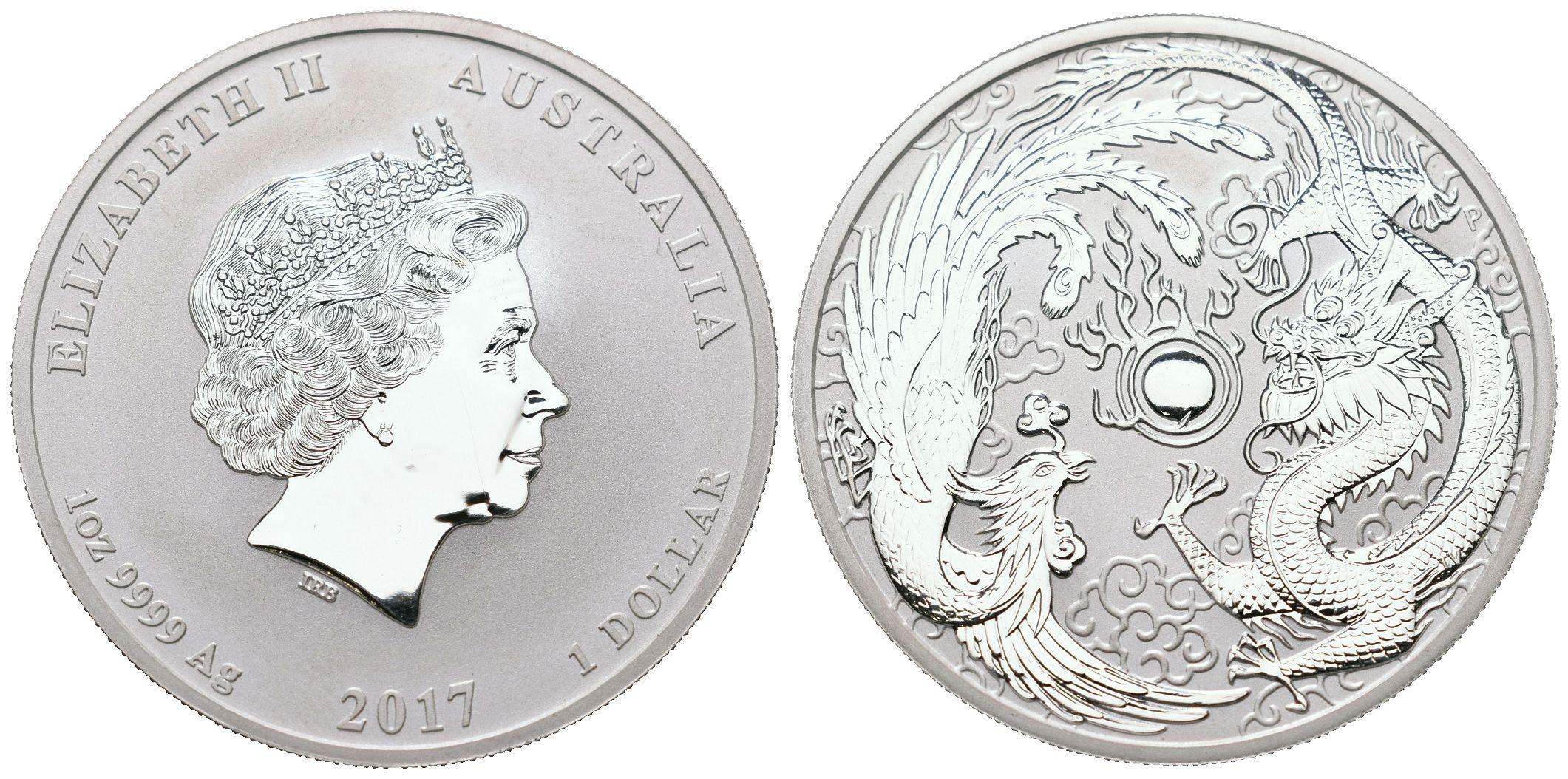 Austrálie, 1 Dollar 2017 - 1 Oz (Drak a Fénix)