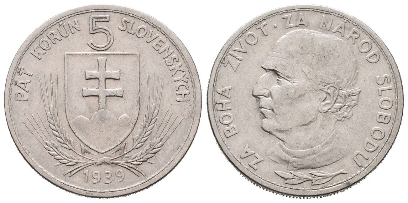5 Koruna 1939 varianta
