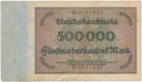 Německo, 500000 Mark 1923, Ro.87a - fotografie 2