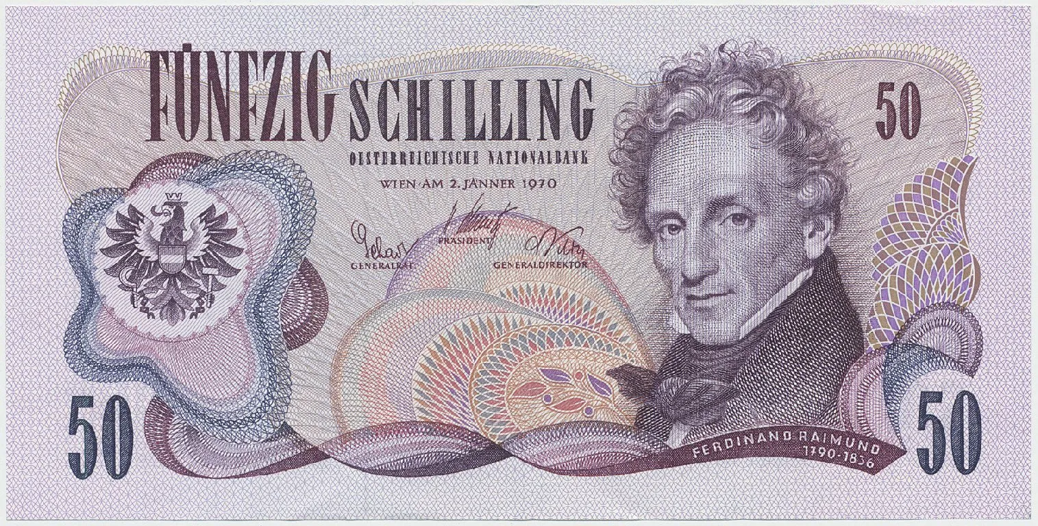 Rakousko, 50 Shilling 1970, P.143