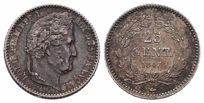 Francie, 25 Cent. 1847 A