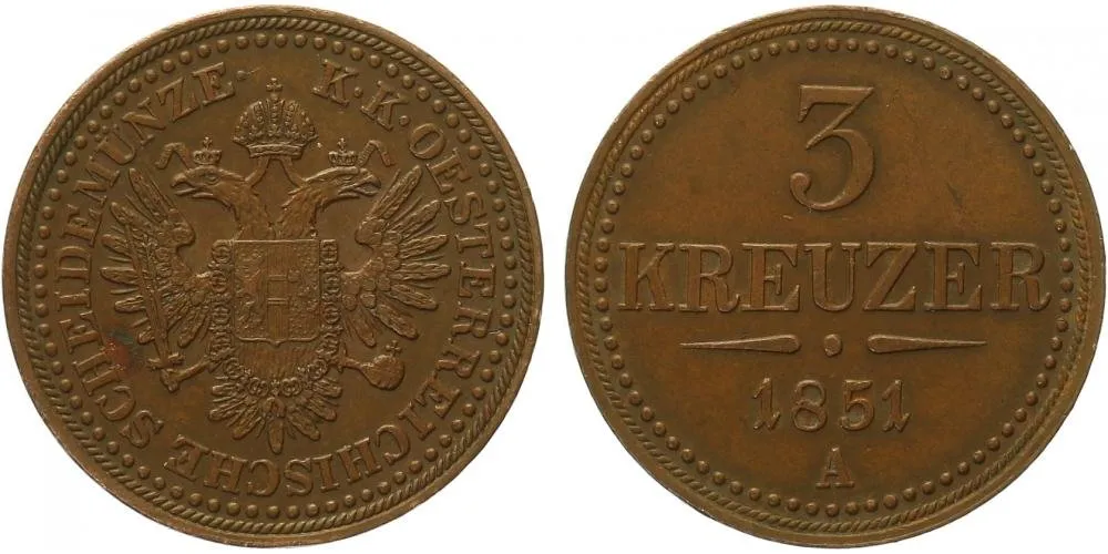 Konvenční měna, 1848 - 1857 — 1