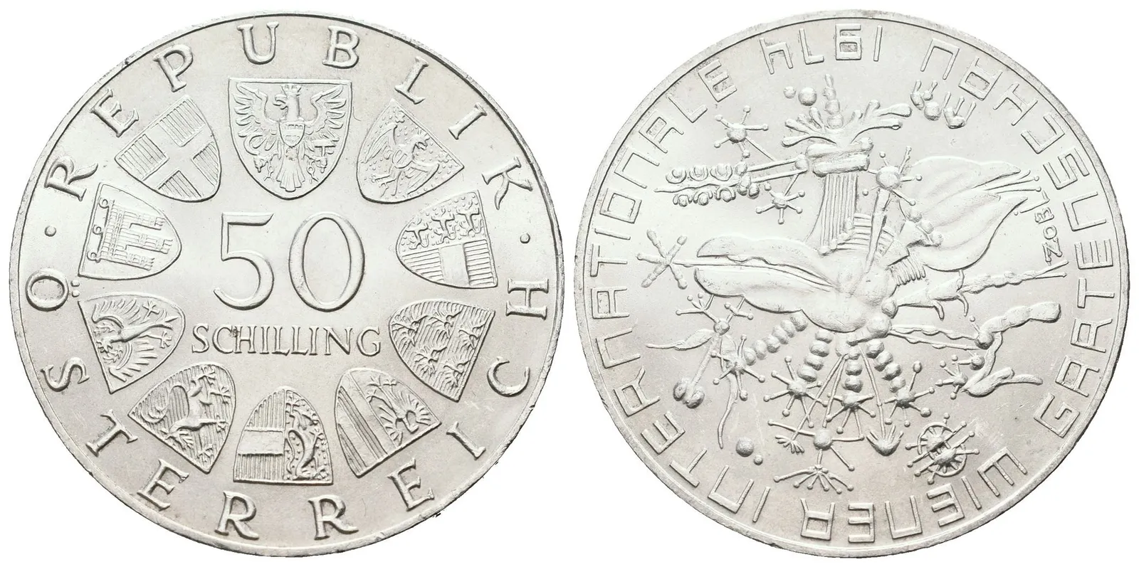 Rakousko, 50 Schilling 1974 - Výstava