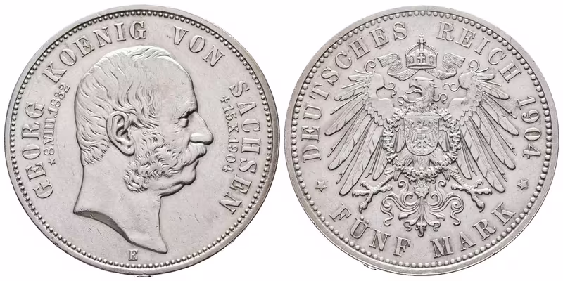 Sasko, 5 Marka 1904 - Pamětní