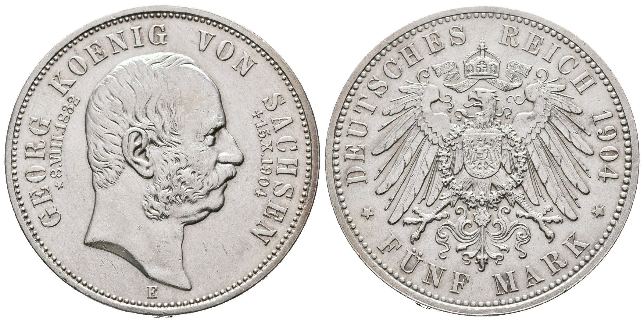 Sasko, 5 Marka 1904 - Pamětní