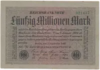 Německo, 50 Millionen Mark 1923, Ro.108c