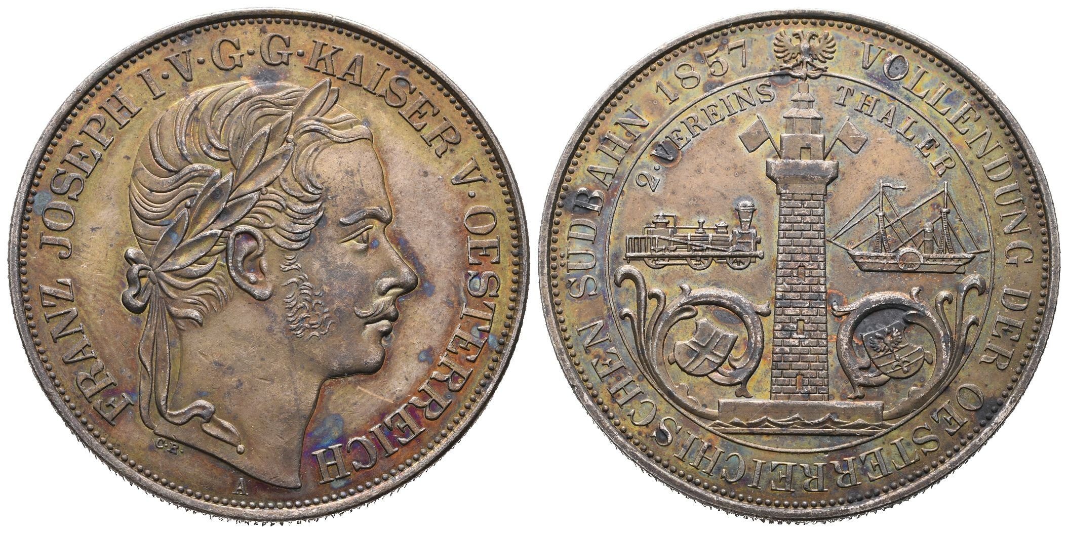 2 Tolar 1857 - Jižní dráha, Novoražba