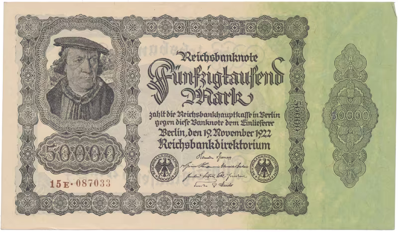 Německo, 50000 Mark 1922, Ro.79d