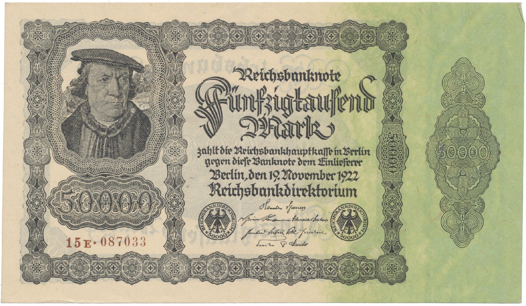 Německo, 50000 Mark 1922, Ro.79d