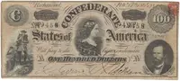 USA - Konfederace, 100 Dollars 1864, P.71