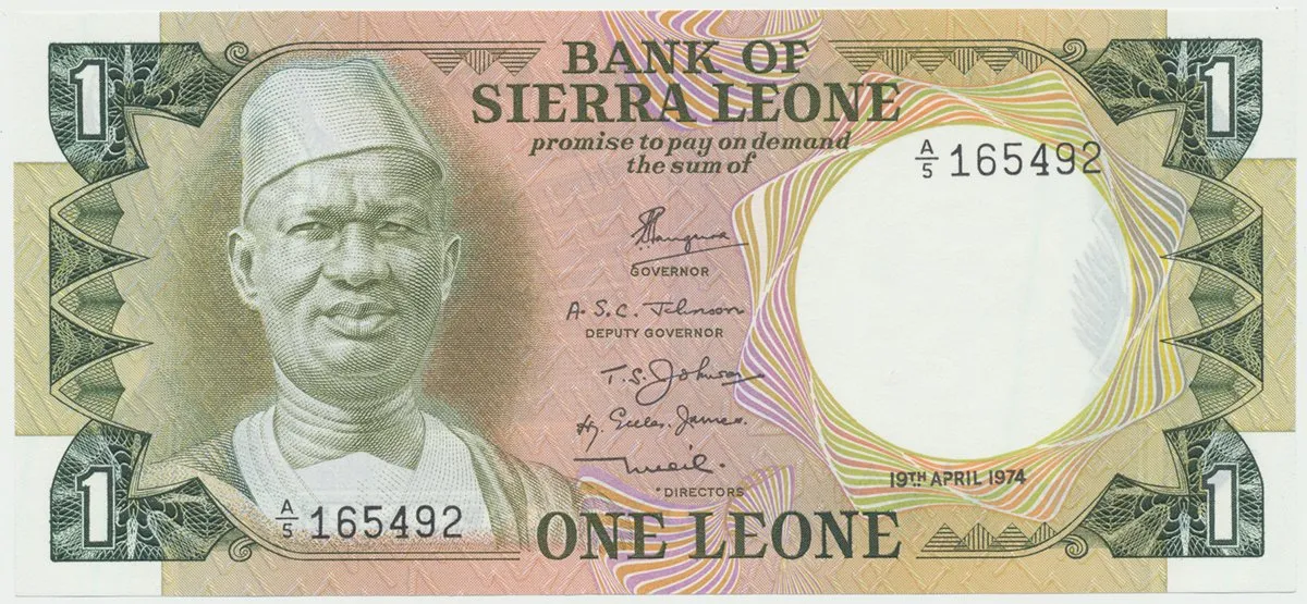 Sierra Leone, 1 Leone 1974, P.5a