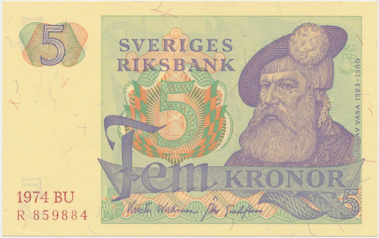 Švédsko, 5 Kronor 1974, P.51c