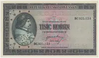 1000 Koruna b.d. (1945), série BC, Hej.76a.S2