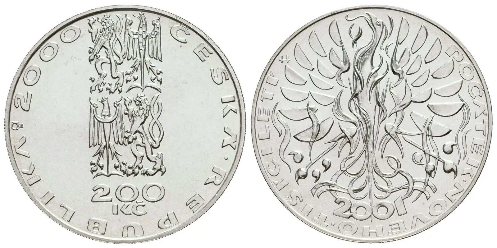 200 Kč 2001 - Počátek nového tisíciletí, kapsle, certifikát — 1