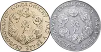 AE Medaile b.l. - Českomoravský kynologický svaz v Čechách a Praze. Bronz a Zn? 45 mm_2 ks — 2