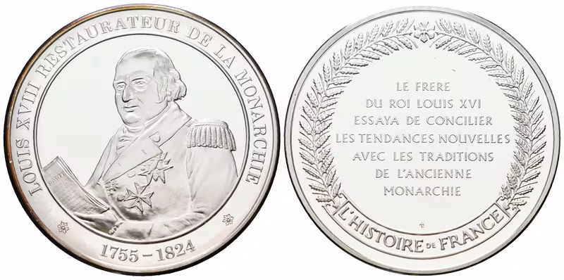 Francie - AR Medaile b.l. - Louis XVIII