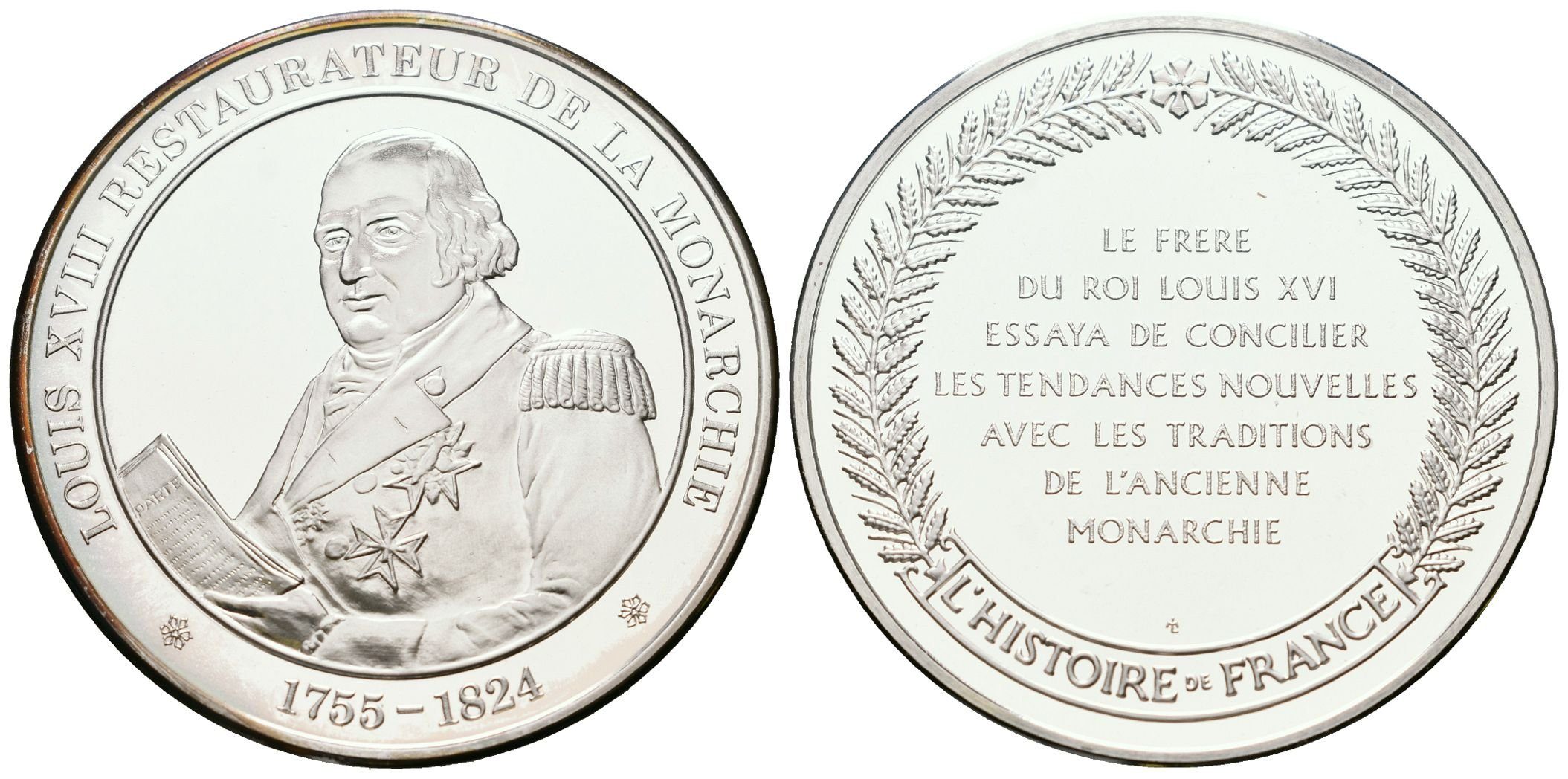 Francie - AR Medaile b.l. - Louis XVIII