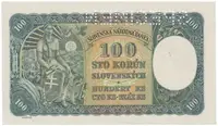 100 Koruna 1940, I. vydání, série E11, K 14, Hej.48a2.S1 - fotografie 2