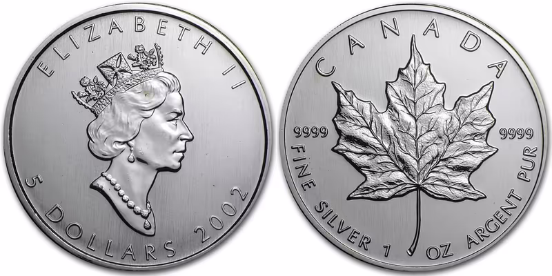 Kanada, 5 Dollars 2002 - Maple Leaf