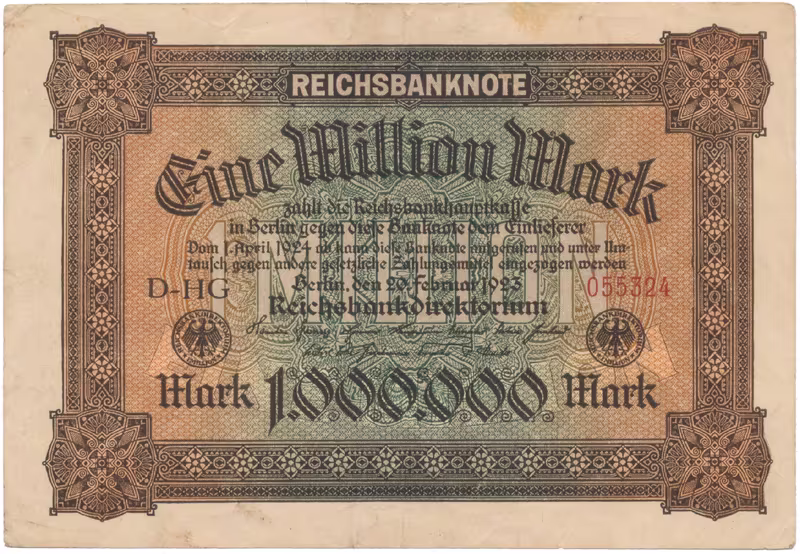 Německo, 100 Millionen Mark 1923, Ro.85a
