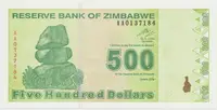 Zimbabwe, 500 Dollars 2009, P.98