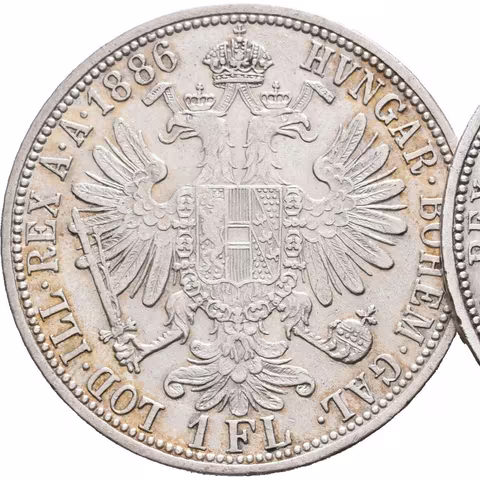 Zlatník 1885, 1886_, patina, rysky_2 ks
