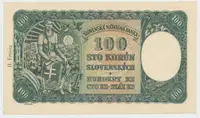 Slovensko, 100 Koruna 1940, II, vydání, série A 5, Hej.49a1 - fotografie 2