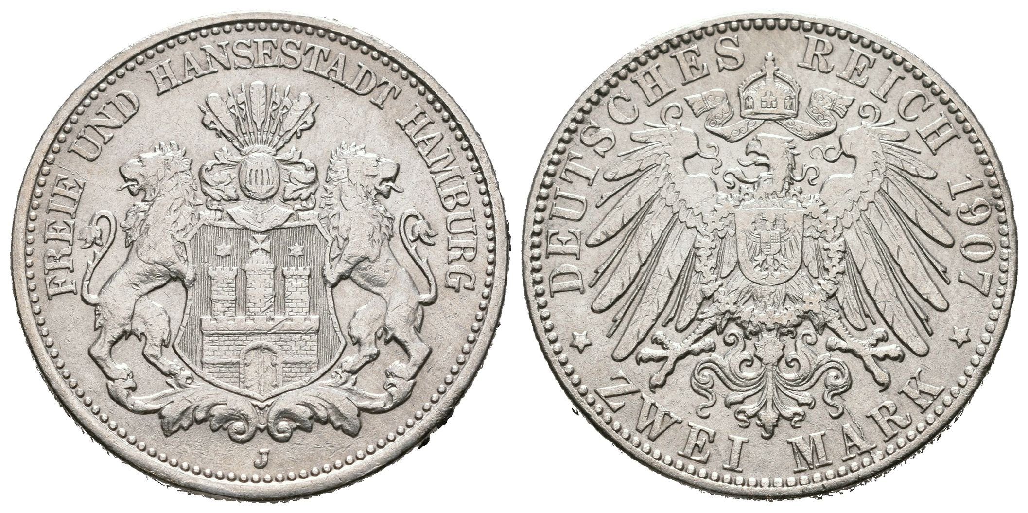 Hamburg, 2 Marka 1907 J