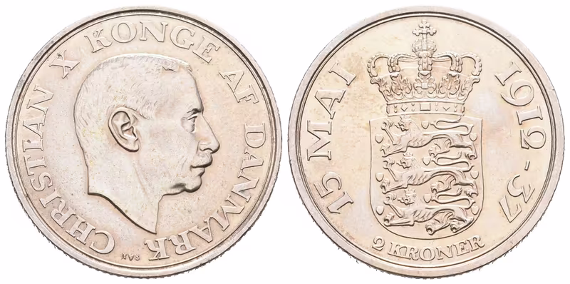 Dánsko, 2 Koruna 1937 - Pamětní