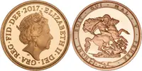 Velká Británie, 1/4 Sovereign 2017, PROOF