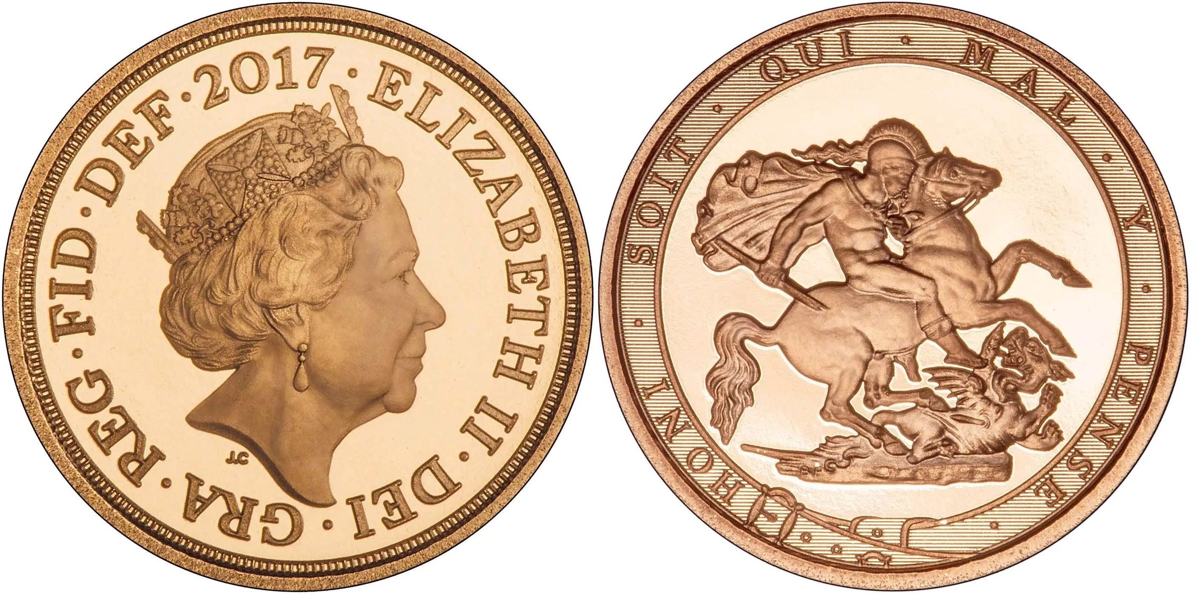 Velká Británie, 1/4 Sovereign 2017, PROOF