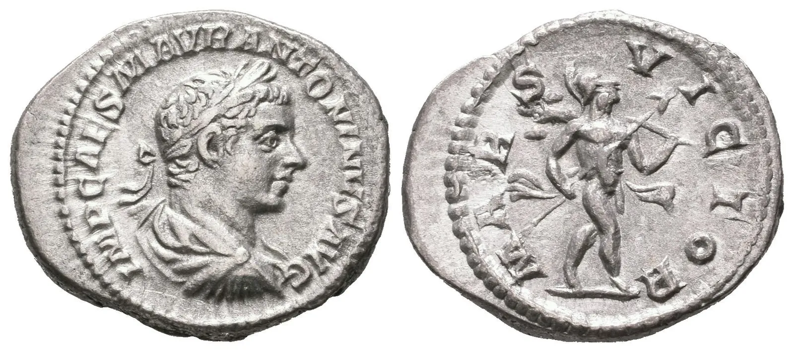 Denár, Rv: MARS VICTOR, kráčející Mars doleva nese trofej a oštěp, RIC.123, — 1