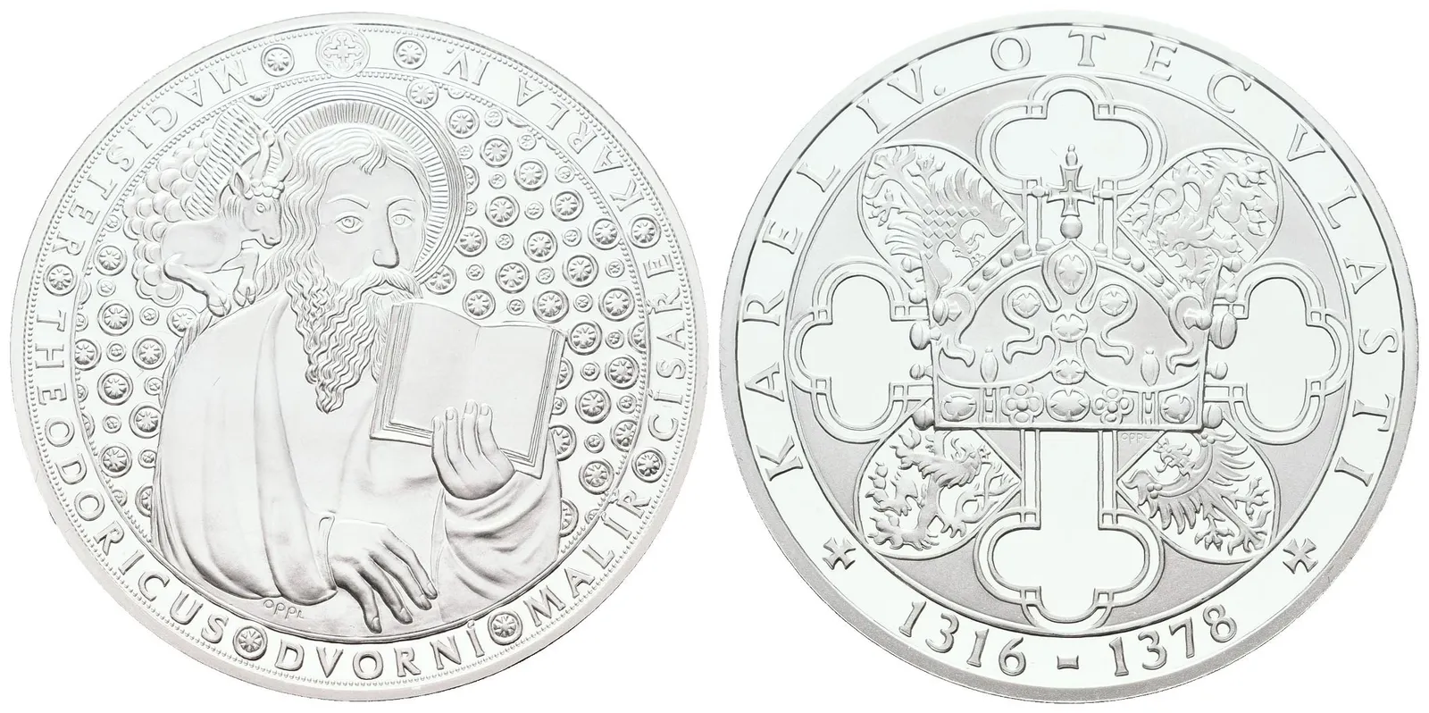 Stříbrná investiční medaile - Mistr Theodorik - Ag 24,5 g - 999/1000 + Certifikát