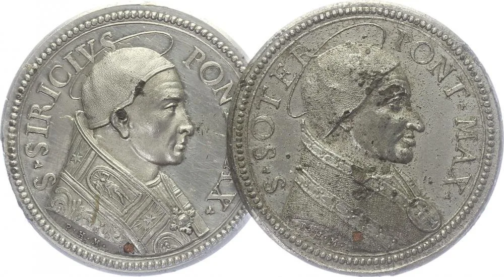 Vatikán - životopisné medaile, cca 18. století — 1