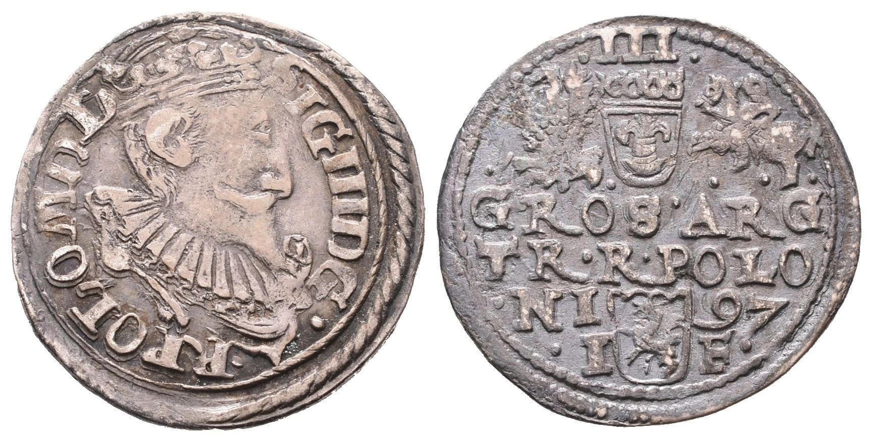 Polsko, III Groš 1597, Olkusz