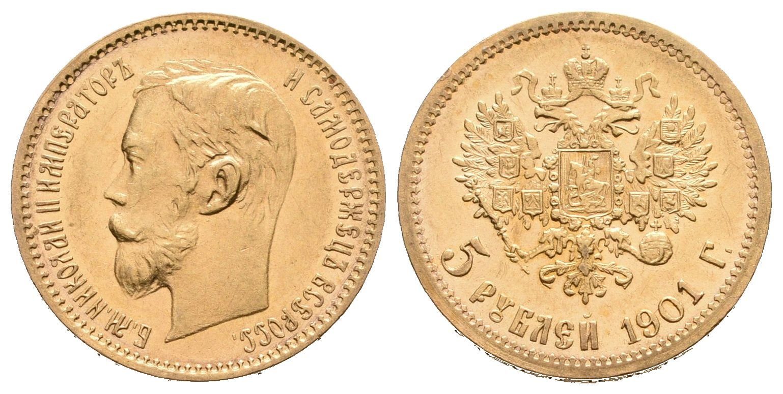 Rusko, 5 Rubl 1901 FZ
