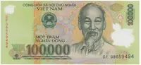 Vietnam, 100.000 Dong 2006-2011, P.122c-g, plastová