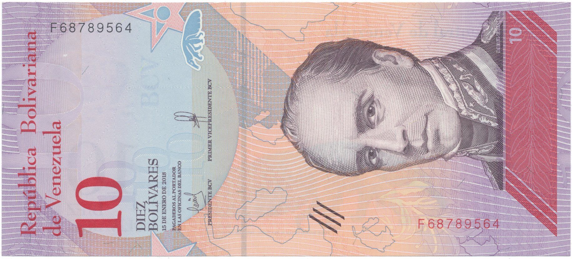 Venezuela, 10 Bolivares 2018, P.103a
