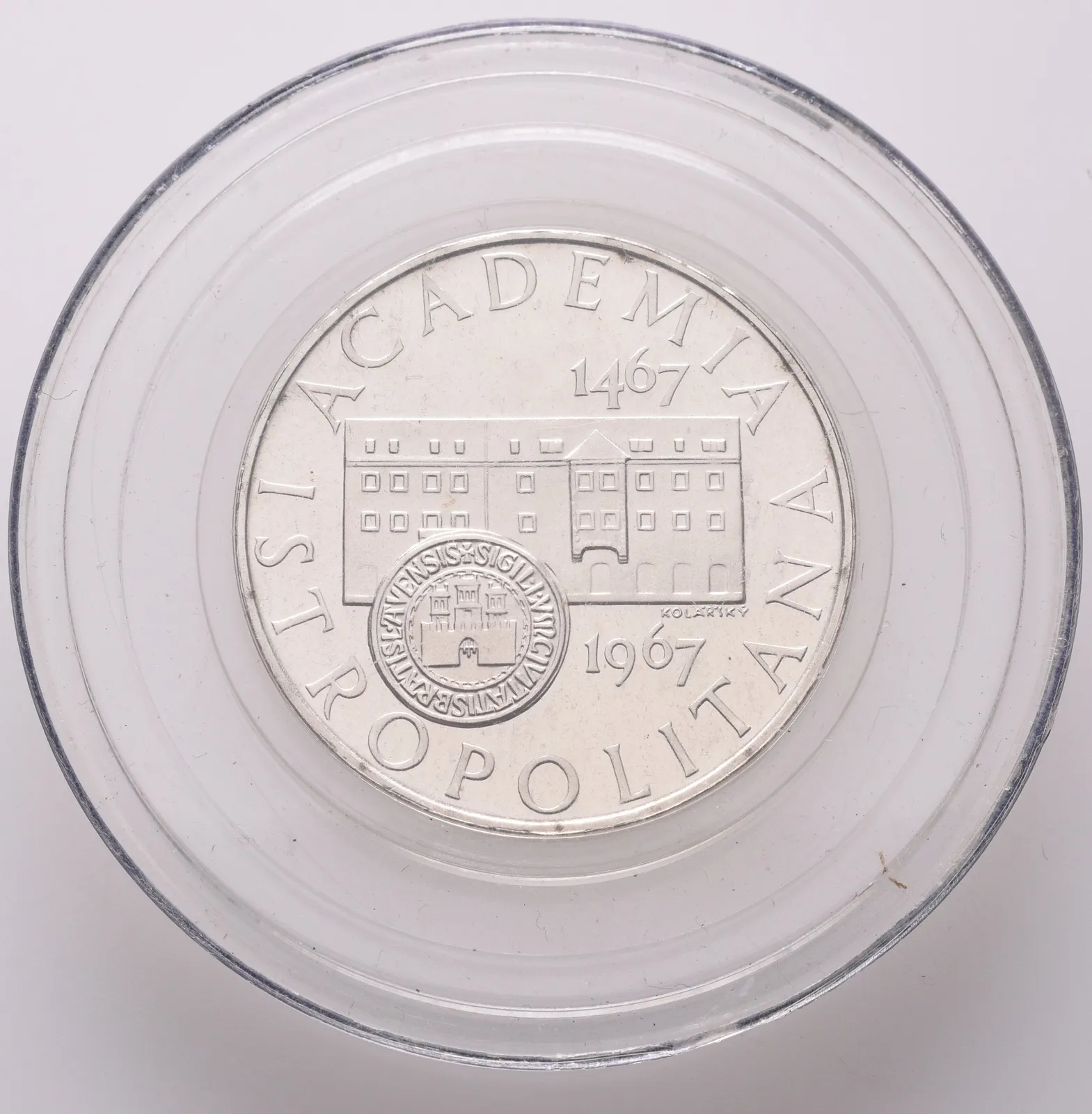 10 Kčs 1967 - Akademia Istropolitana, PROOF, původní etue