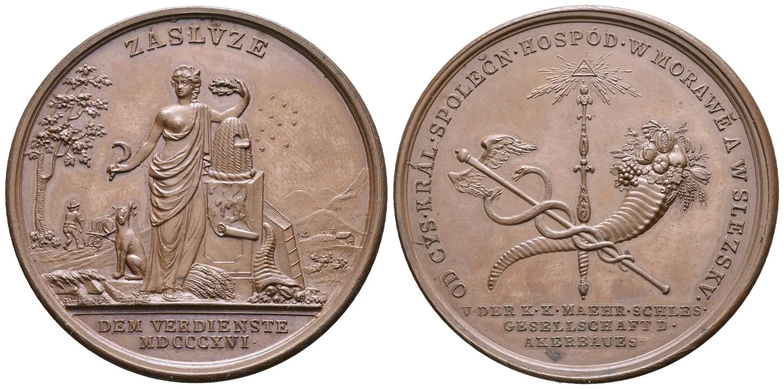 AE Medaile 1816 - Záslužná medaile císařsko-královské hospodářské společnosti — 1