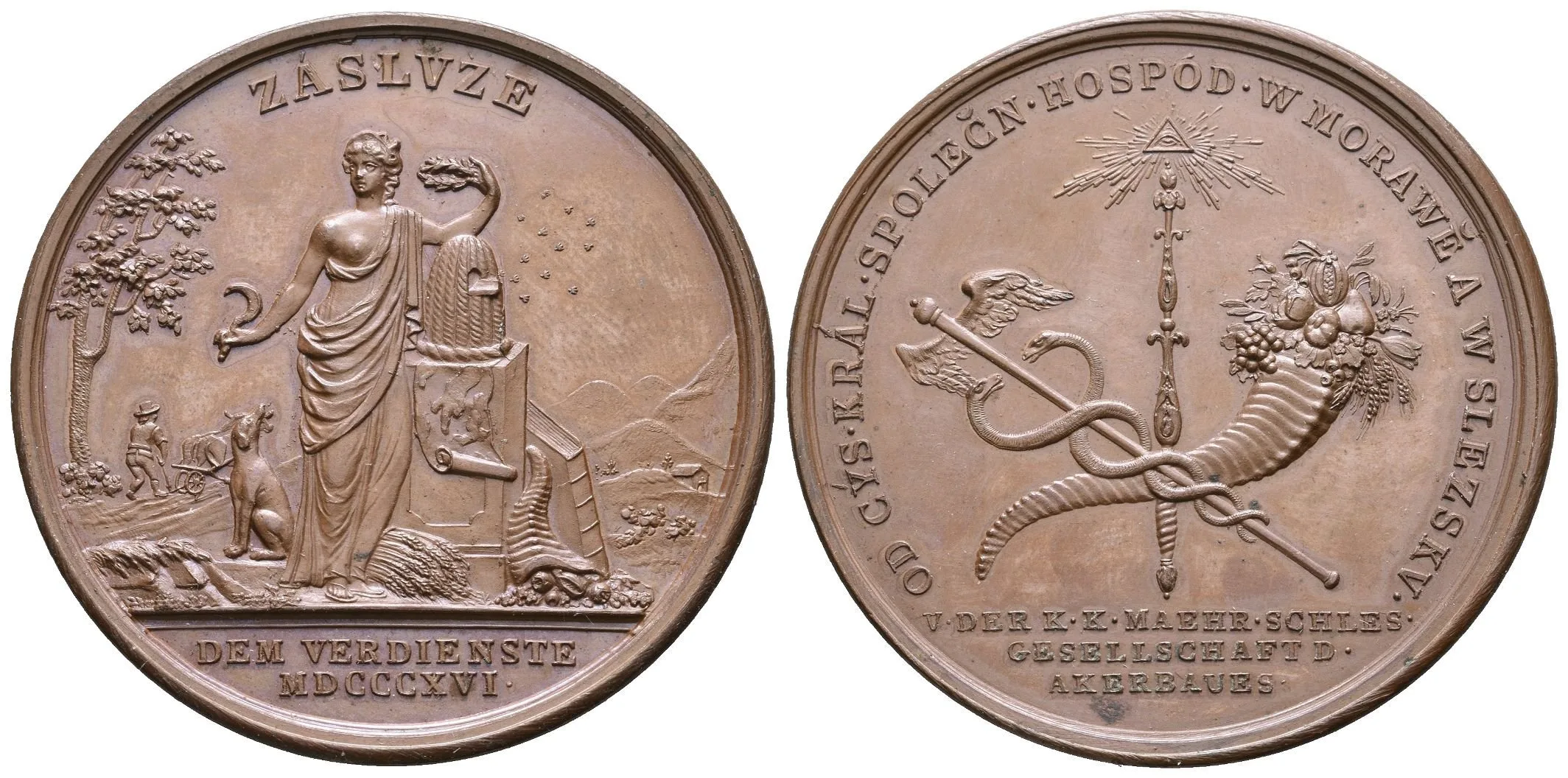 AE Medaile 1816 - Záslužná medaile císařsko-královské hospodářské společnosti — 1